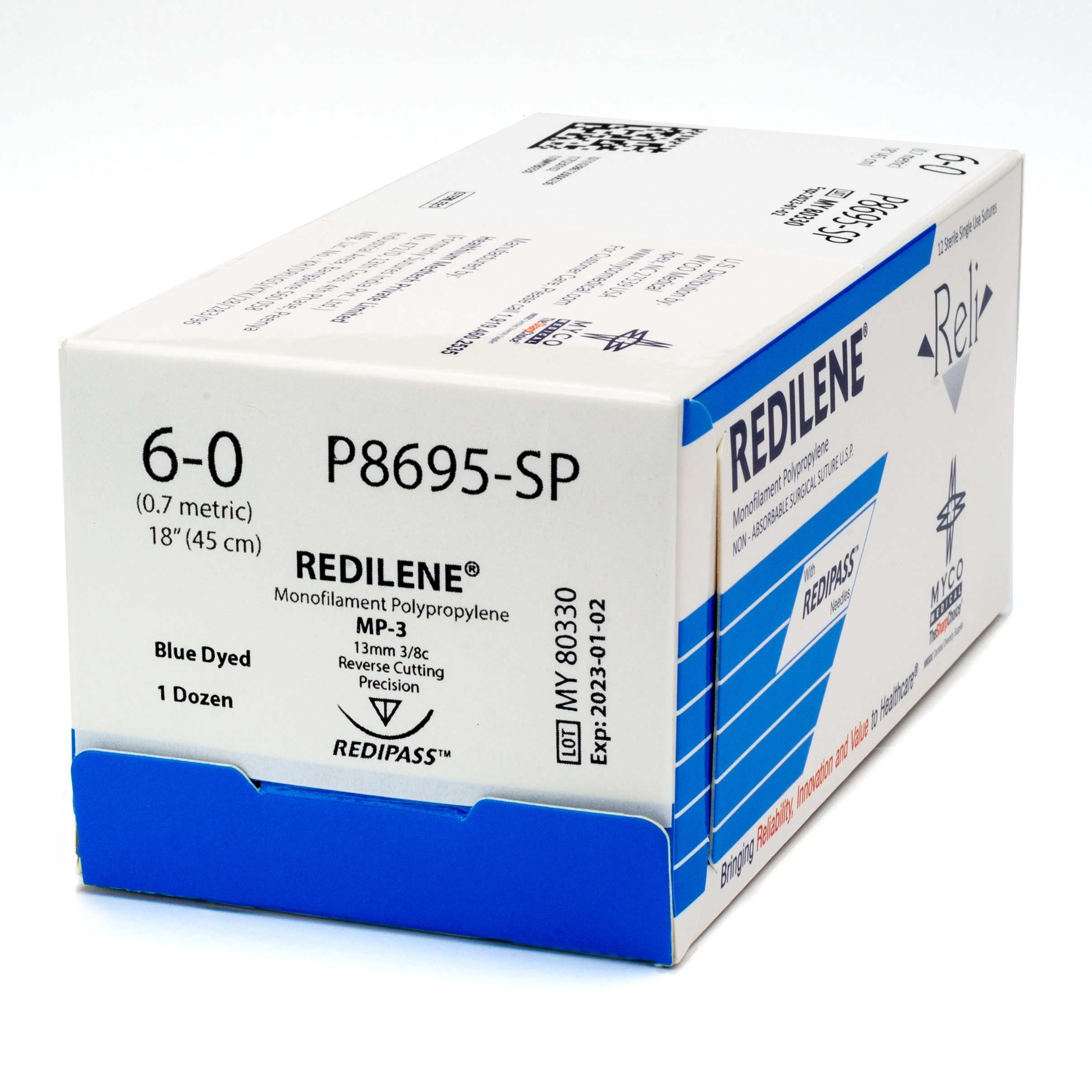 Suture with Needle Reli® Redilene™ Nonabsorbable .. .  .  